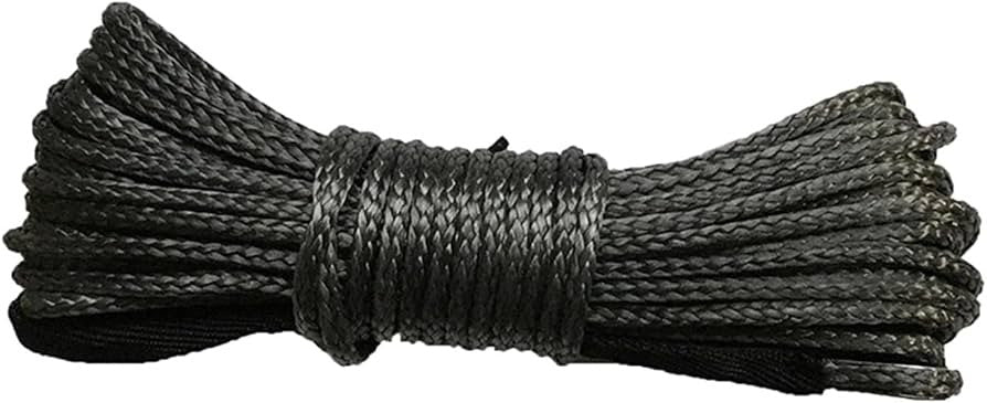 Replacement Black Winch Rope 24m Synthetic 13500lbs Dyneema Tow Recovery Cable