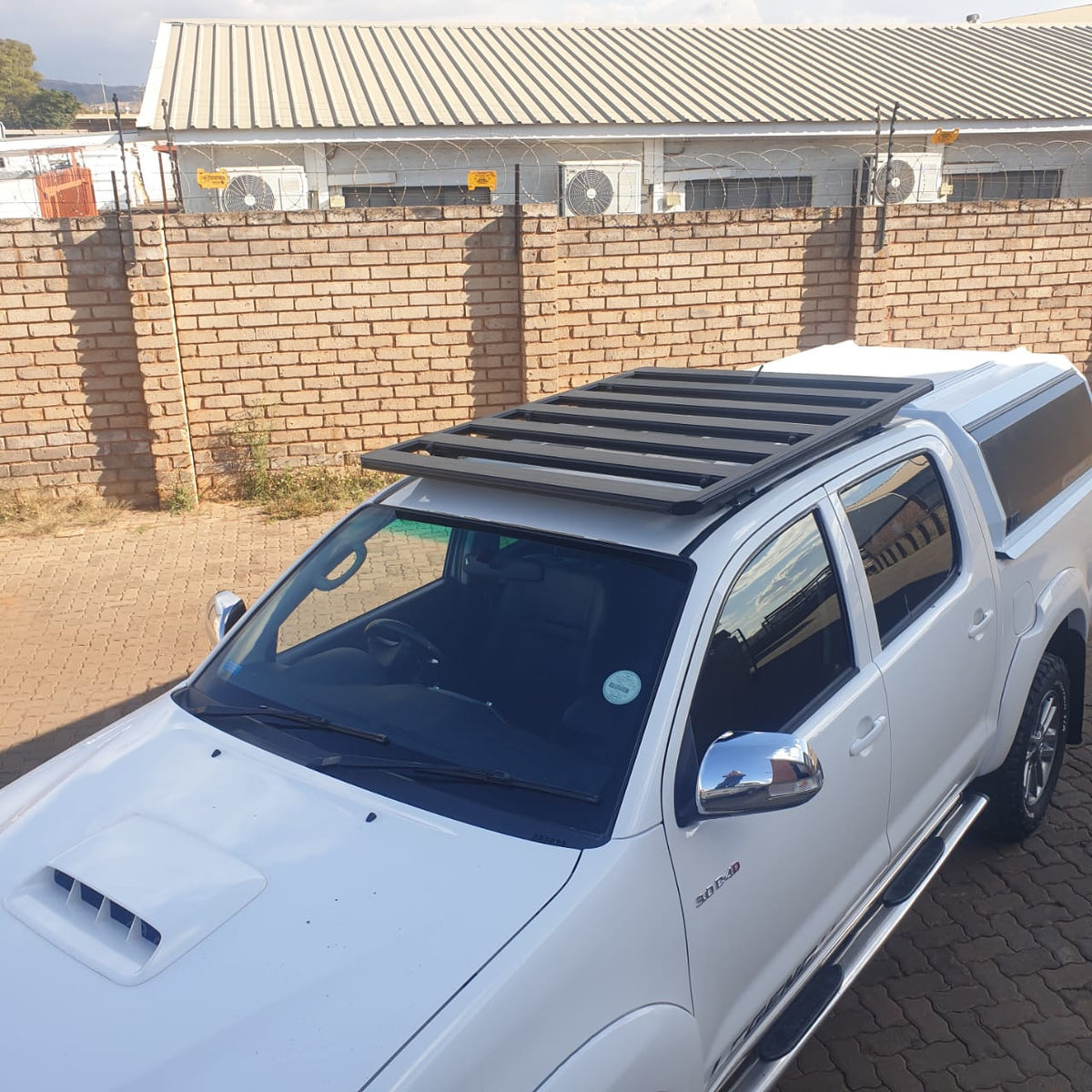 Aluminium Roof Rack for Toyota HILUX 2005-2015 Mk6 Mk7 VIGO Black - Slim Factory Fitment 135x125cm