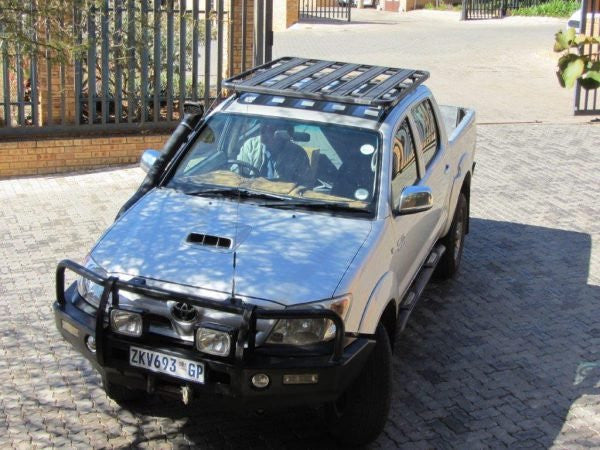 Aluminium Roof Rack for Toyota HILUX 2005-2015 Mk6 Mk7 VIGO Black - Slim Factory Fitment 135x125cm
