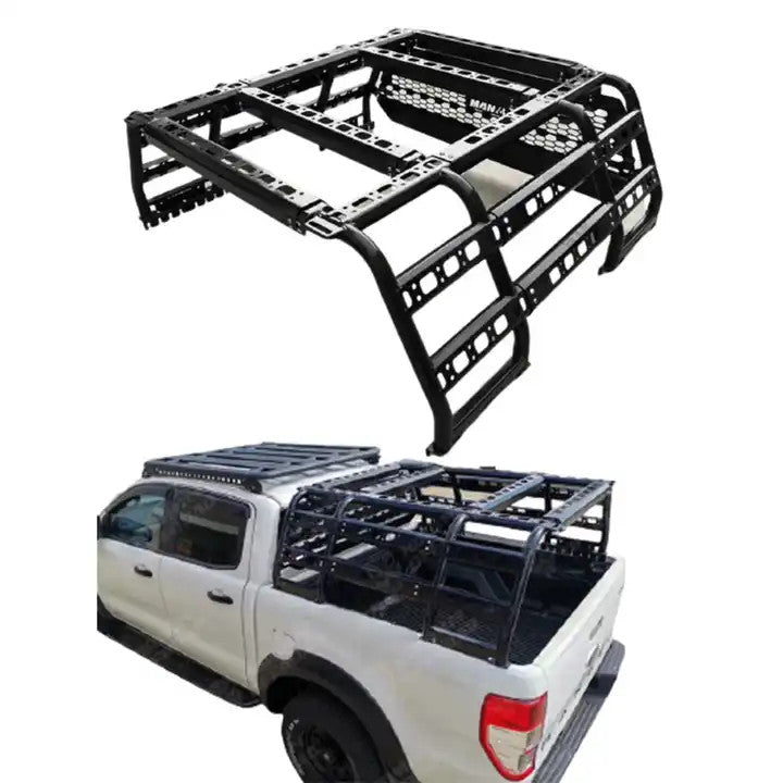 Pick Up Bed Utility Roll Bar Rack Tub Universal Adjustable Fitment Storage Frame