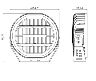 SUPALUX 108w 7 inch LED Driving Spotlight with White & Amber DRL (Daytime Running Light) Spot Light