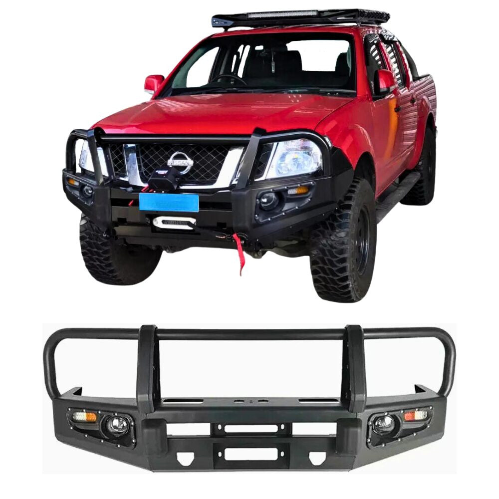 Steel Winch Bumper for NISSAN NAVARA D40/ R51 PATHFINDER (2005-2015) Metal Bull Bar Oz Style