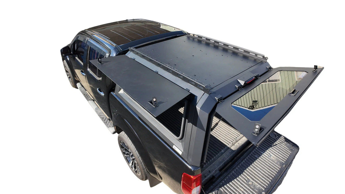 Rear Canopy Nissan Navara D40 (2005-2015) Hardtop Double Cab Metal Black 4x4 Steel