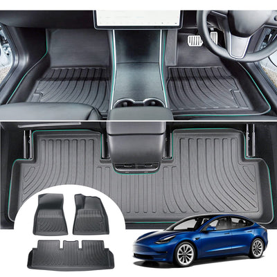 3D Rubber Floor Mats TESLA MODEL 3 (2017-2023) Weather Liner