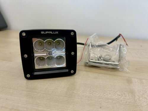 SUPALUX 18w LED Driving Light Pod Flood 12v 4x4 Car Van Off Road Spotlight
