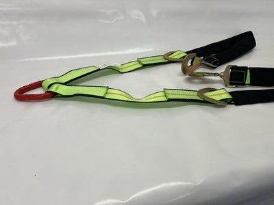 Brother Strap "Even Pull" Winching Recovery Trailer Axle Hook V Bridle D Ring