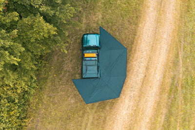 APEX4WD 270XL LED Awning - XL 2.5m Black Car 4x4 270 Degree Overland Cover