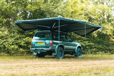 APEX4WD 270XL LED Awning - XL 2.5m Black Car 4x4 270 Degree Overland Cover