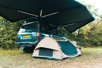 APEX4WD 270XL LED Awning - XL 2.5m Black Car 4x4 270 Degree Overland Cover