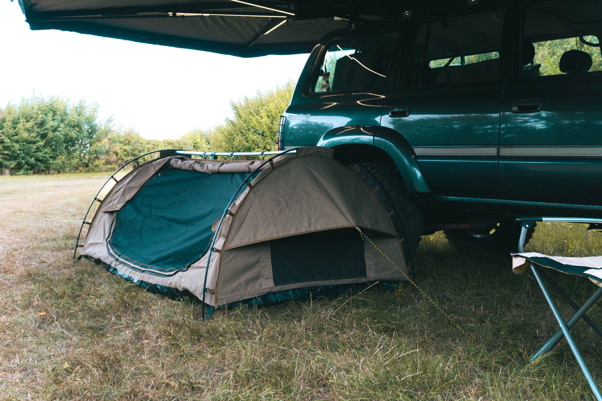 APEX4WD 270XL LED Awning - XL 2.5m Black Car 4x4 270 Degree Overland Cover