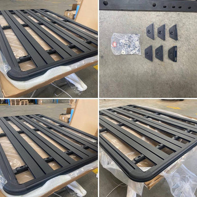 Aluminium Roof Cage for 100 Series Land Cruiser 220 x 142cm Storage Utility Overland Basket Rack Flat Slim Line Frame Modular Low Profile Tray Toyota 105