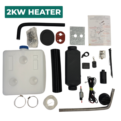 2KW Diesel Heater Air Night Fuel 10L 4x4 Car Truck Boat Motorhome LCD Display