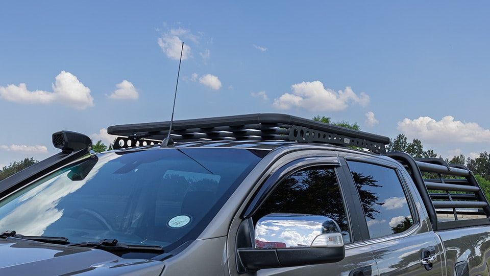 Aluminium Roof Rack for FORD RANGER T6/7/8 (2012-2022) Double Cab Black Slim Fit
