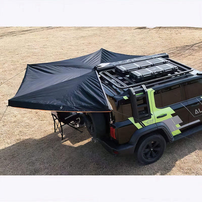 Apex4WD BLACK 270-Degree Awning - Left Side Expedition Fold-out Vehicle Camping Tent