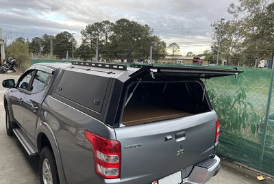 Canopy for Mitsubishi L200 2015-2024 Rear Hardtop Double Cab Metal Black 4x4