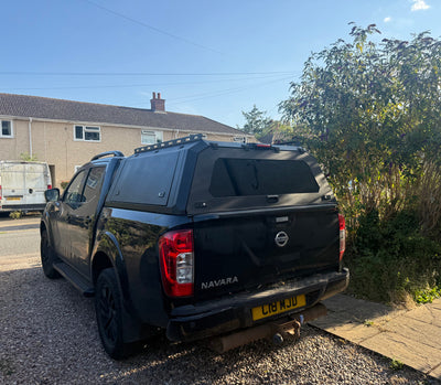 Rear Canopy Nissan Navara NP300 (2016+) Hardtop Double Cab Metal Black 4x4 Steel