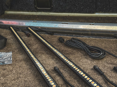 12V LED Camping Light Kit – 2x Dual Colour Bars, 6500K, IP67 Waterproof with Dimmer