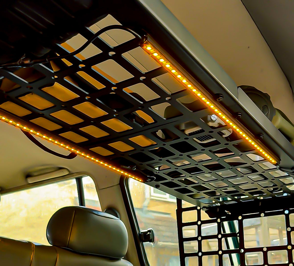 12V Dual Colour LED Light Bar 60cm Amber & White IP67 Waterproof Camping Awning
