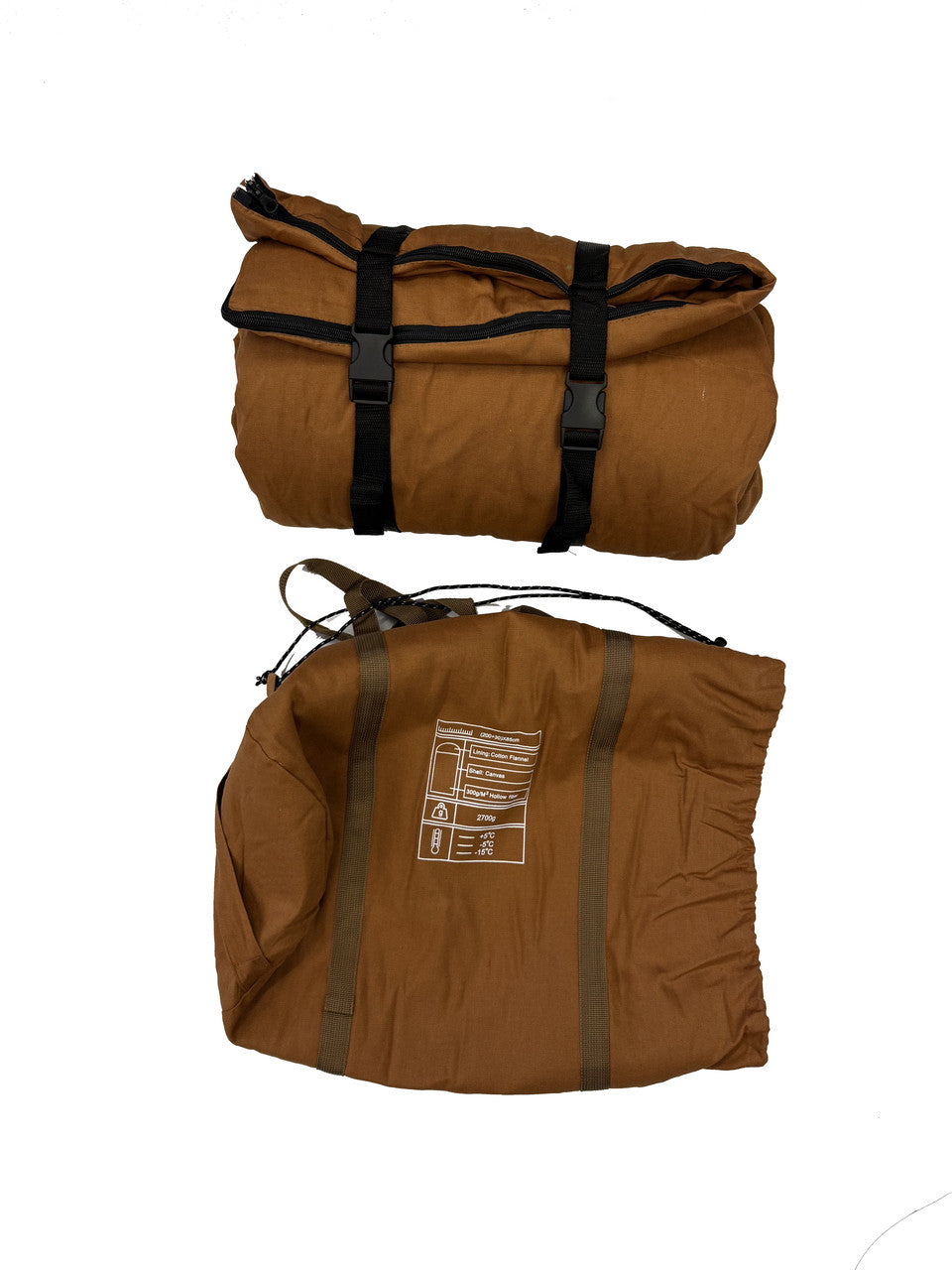 Premium 100% Cotton Canvas Sleeping Bag Single Person 2.7kg Heavy Thick