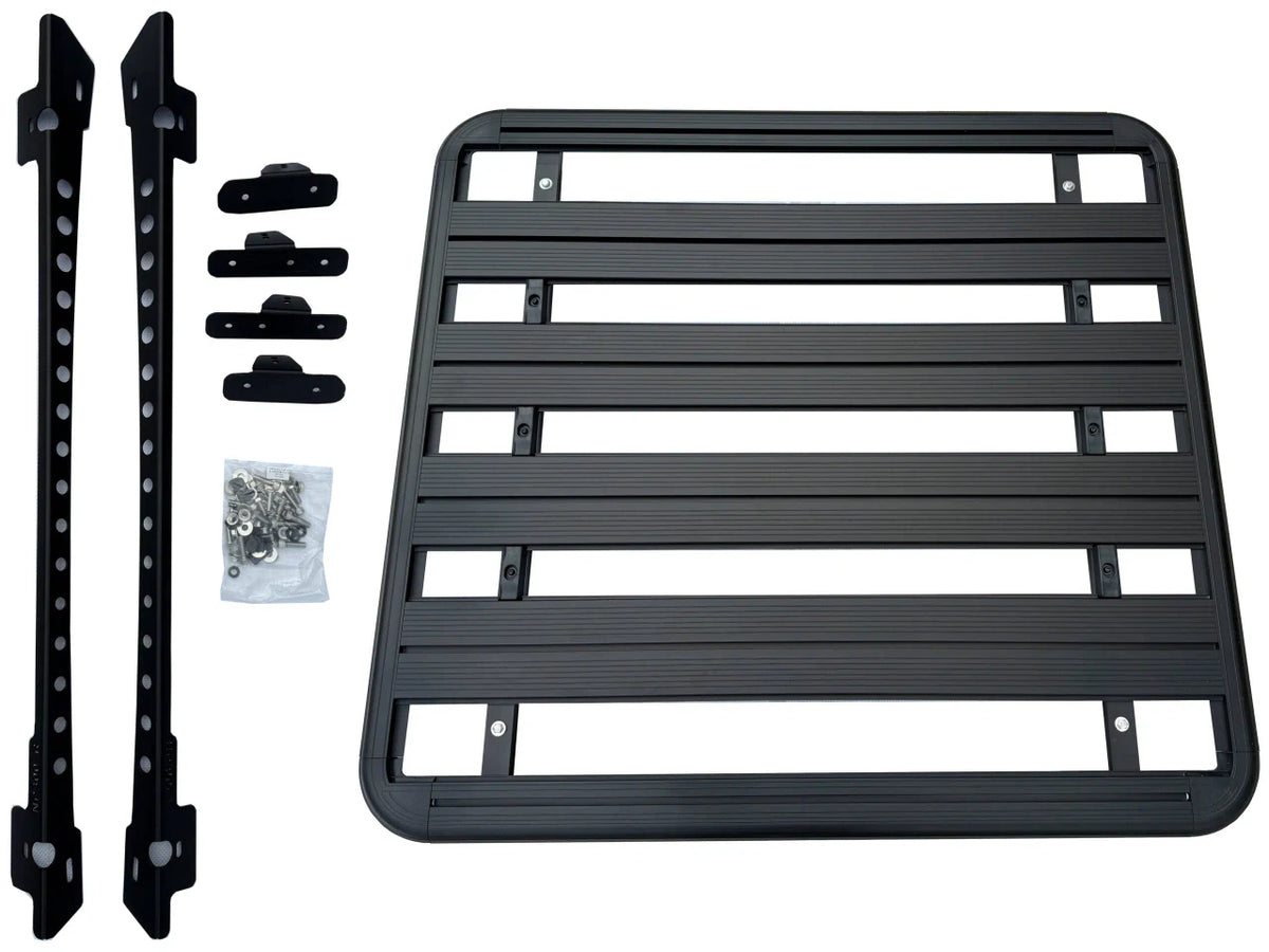 Aluminium Roof Rack for Mitsubishi L200 (2015-2021) Series 5 & 6 (MQ & MR) Black - Slim Factory Fitment