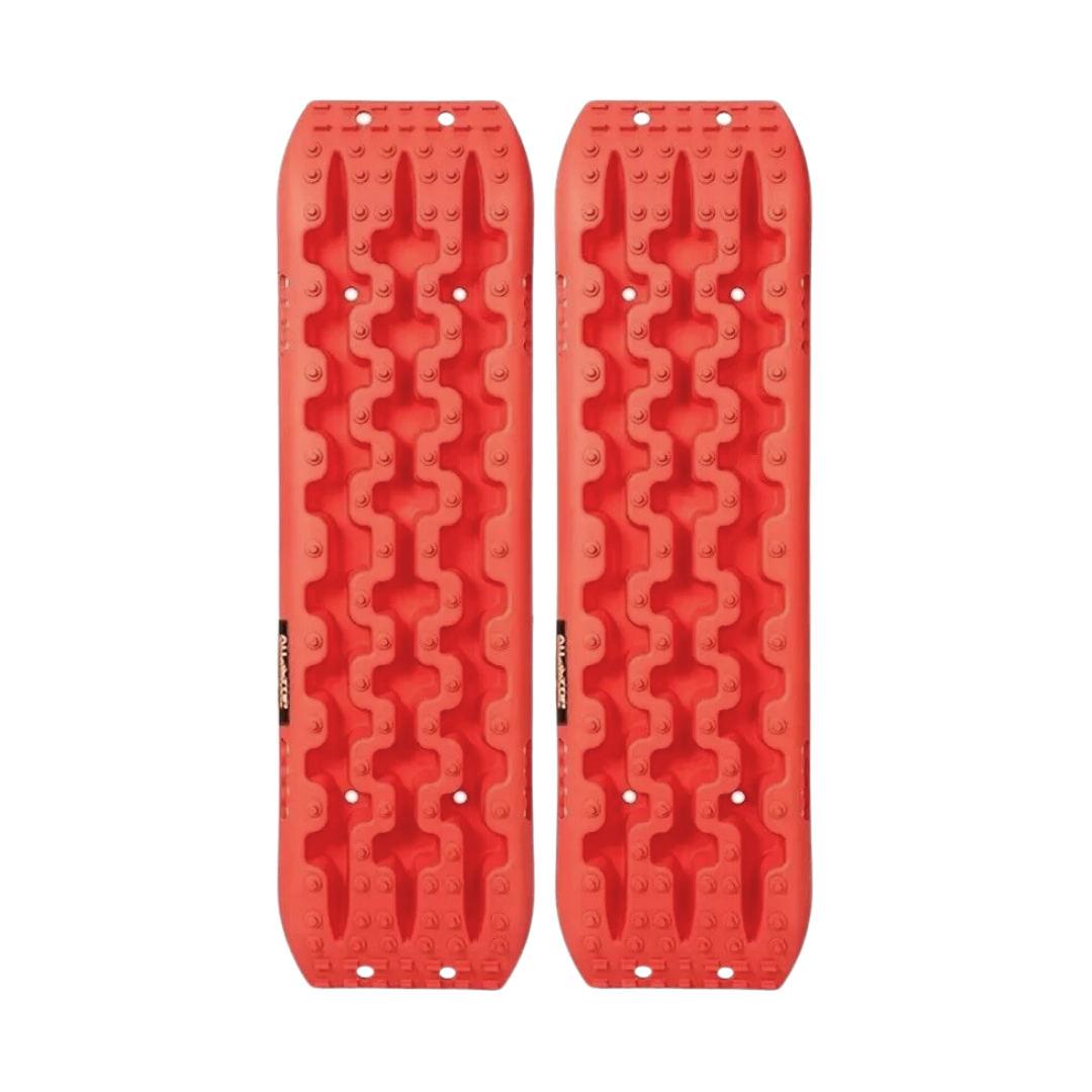 2x Red Recovery Traction Boards Sand Ladder Mud Snow Plastic Set Pair Kit 4x4
