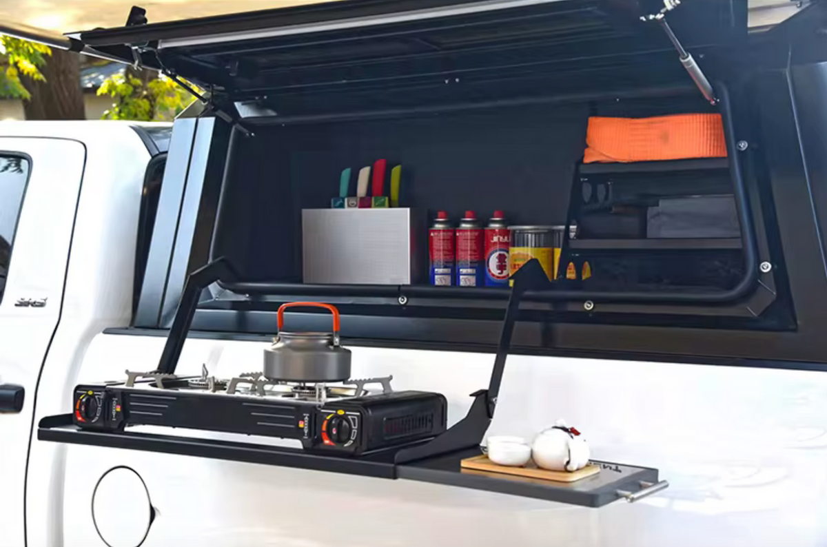 LEFT Side Storage Canopy Section Fold Out Kitchen For Steel Pickup Truck Canopy