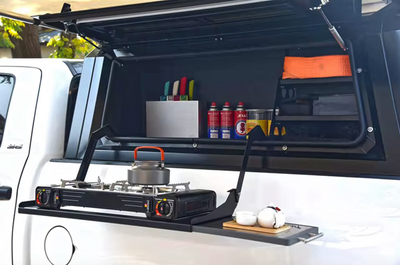 LEFT Side Storage Canopy Section Fold Out Kitchen For Steel Pickup Truck Canopy