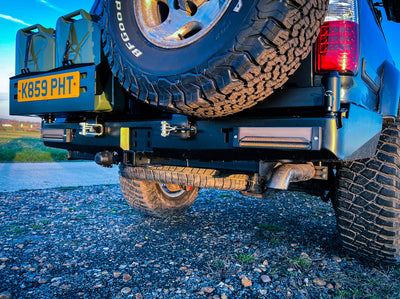 REAR Steel Bumper for TOYOTA LAND CRUISER 100 Series (1998-2007) Tyre Swing Jerry Can Off Road 4x4 Bullbar Oz Style