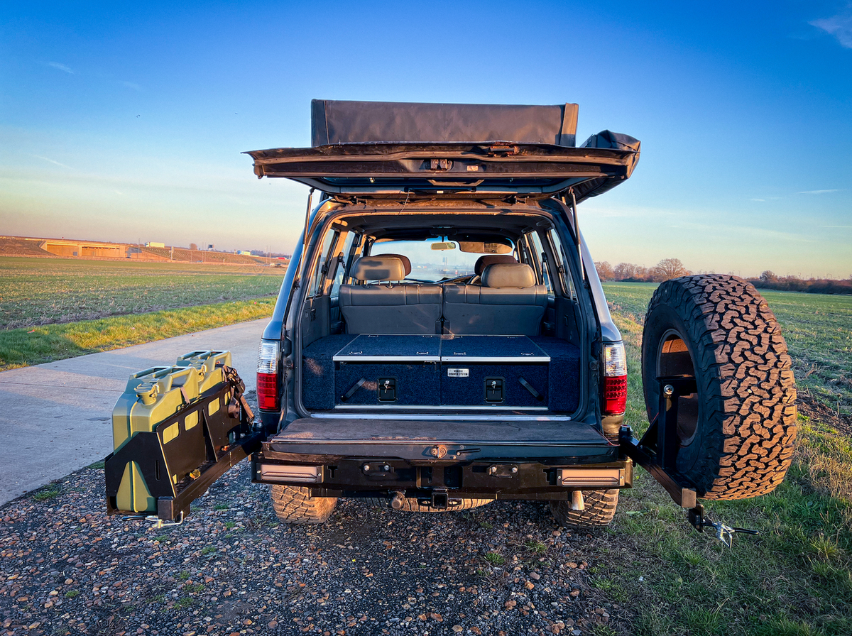 REAR Steel Bumper for TOYOTA LAND CRUISER 100 Series (1998-2007) Tyre Swing Jerry Can Off Road 4x4 Bullbar Oz Style