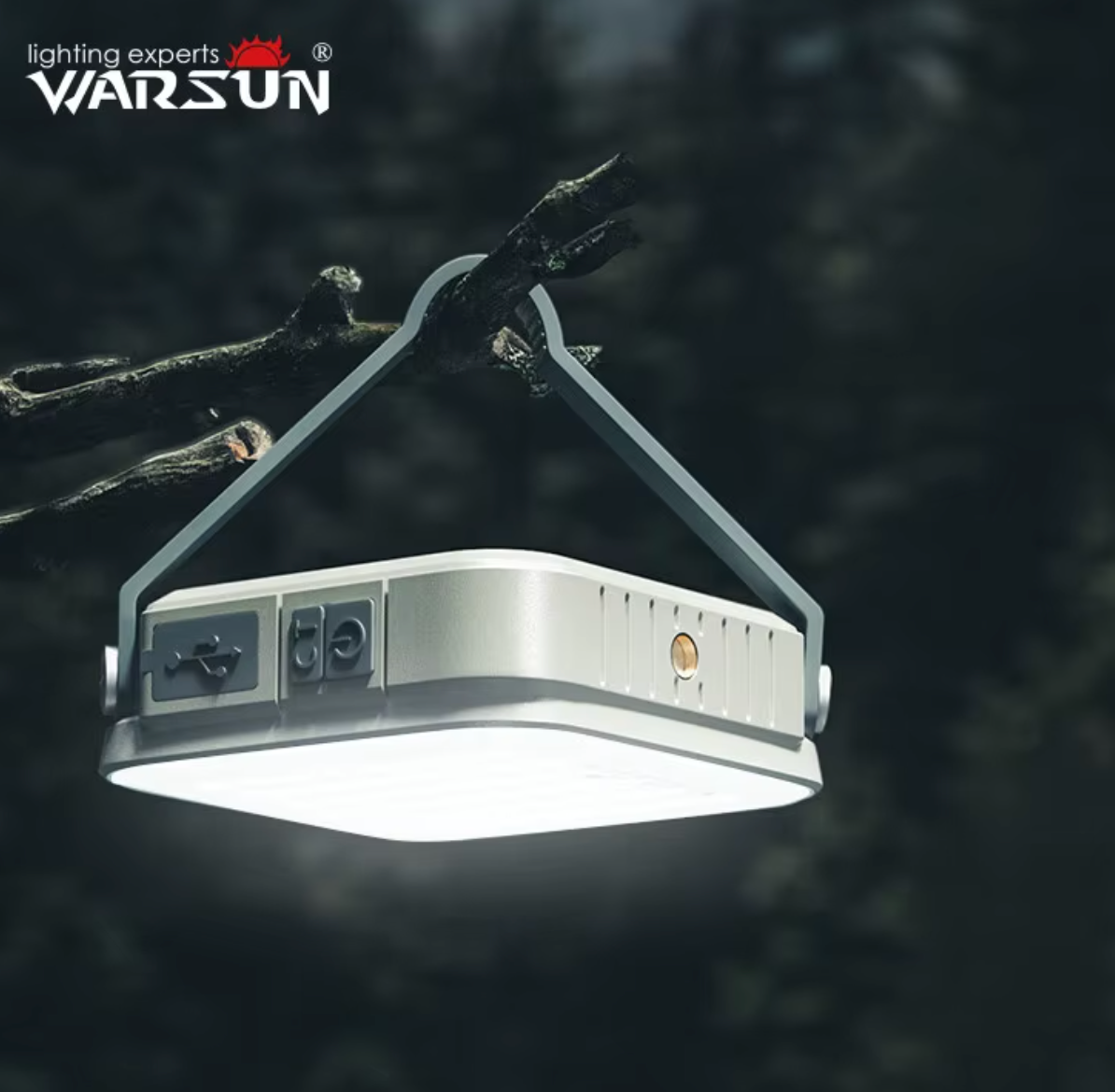 Warsun CP36 Camping Light - Rechargeable USB C Outdoor Portable Camp 4x4 Hanging Lights