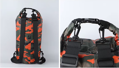 Camo Waterproof Dry Bag - 10L & 20L - Heavy Duty Storage Bag for Camping, Boating, Kayaking, SUP, 4x4, Off Road, Travel, Adventure