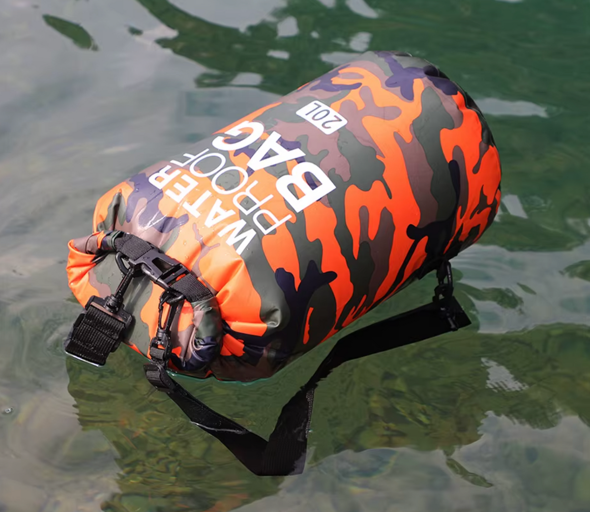 Camo Waterproof Dry Bag - 10L & 20L - Heavy Duty Storage Bag for Camping, Boating, Kayaking, SUP, 4x4, Off Road, Travel, Adventure