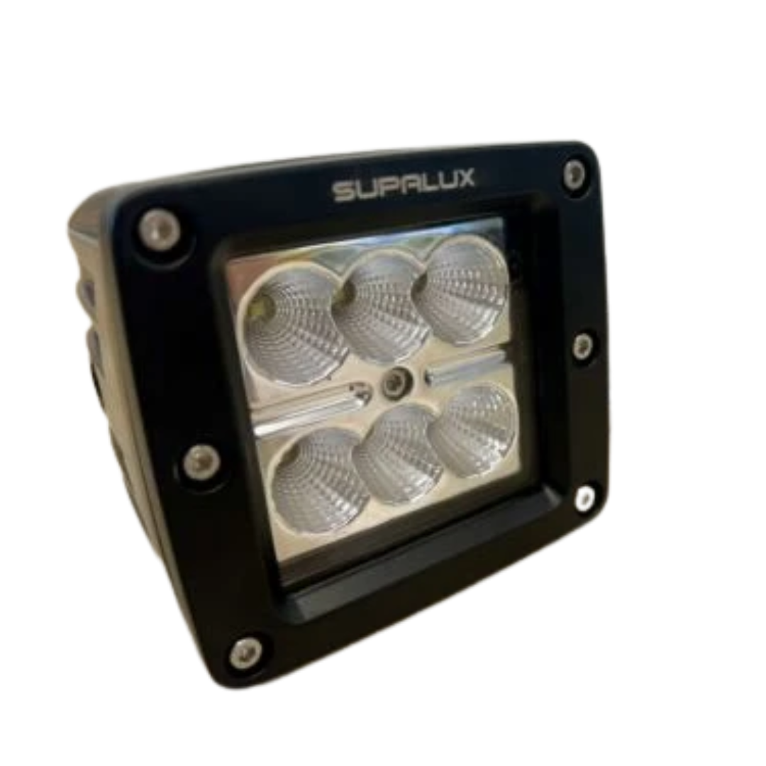SUPALUX 18w LED Driving Light Pod Flood 12v 4x4 Car Van Off Road Spotlight