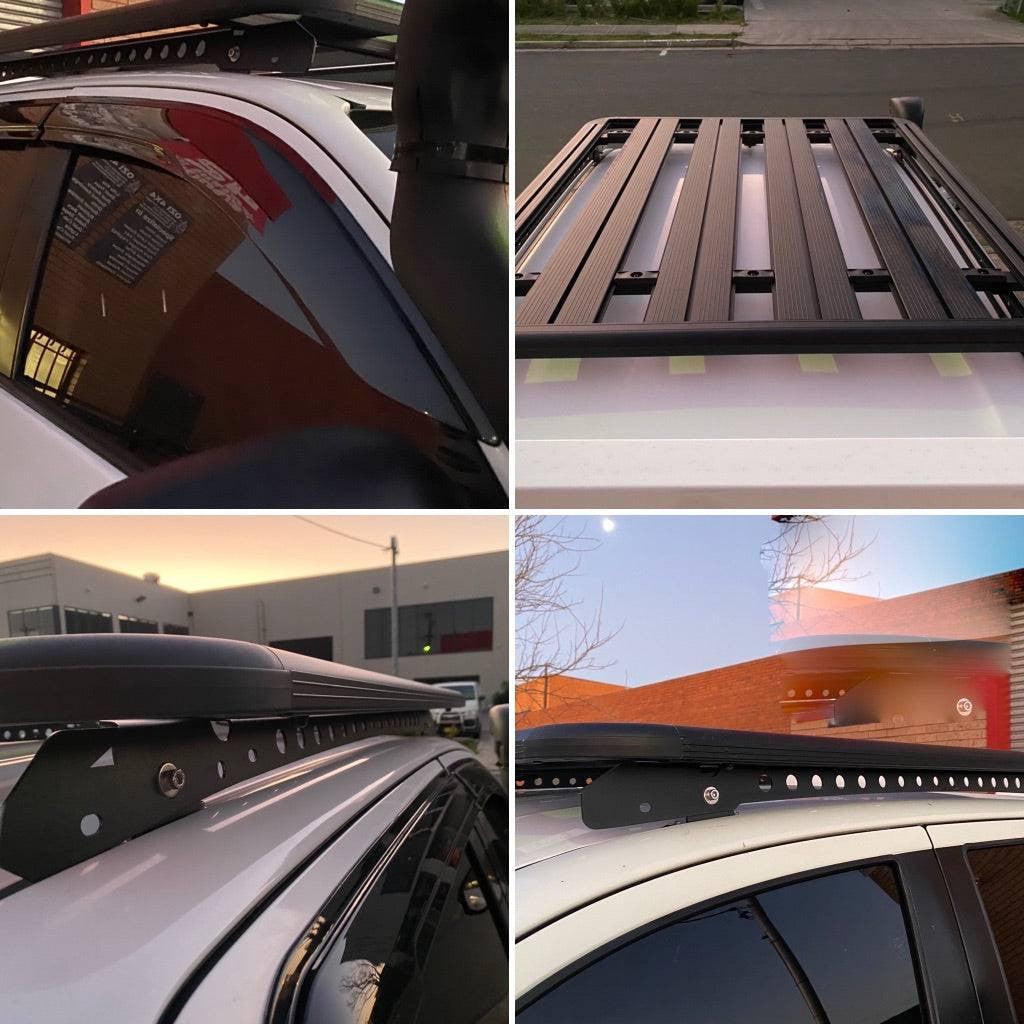 Aluminium Roof Cage for 100 Series Land Cruiser 220 x 142cm Storage Utility Overland Basket Rack Flat Slim Line Frame Modular Low Profile Tray Toyota 105