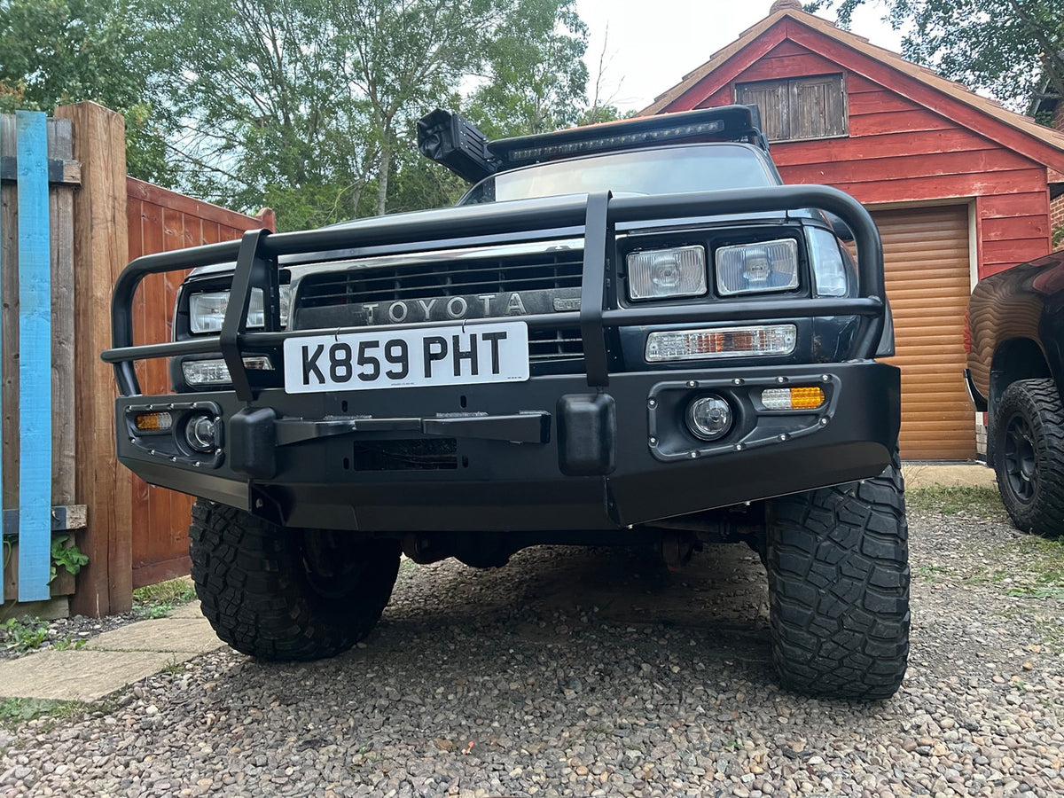 Steel Winch Bumper for TOYOTA LAND CRUISER 80 Series (1990-1997) Off Road 4x4 Bullbar Front Oz Style LC80 FJ80