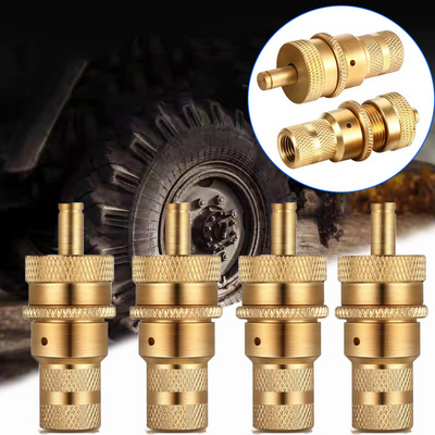 4pc Tyre Deflators Set Kit Automatic Tire Valve 6-30PSI Adjustable Pressure 4x4