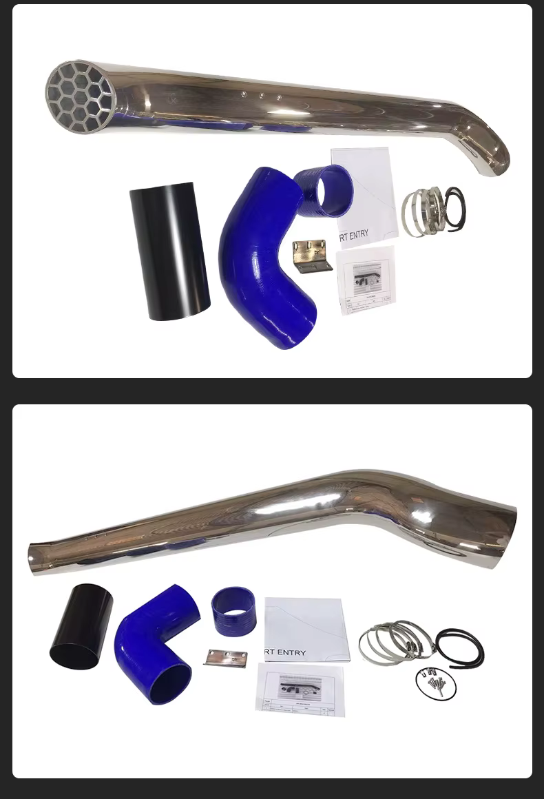 Silver Stainless Steel Snorkel For TOYOTA HILUX MK8 2015+ Raised Air Intake Revo