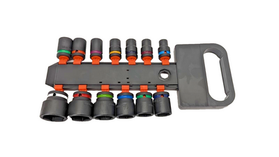 NEW 13pcs 1/2'' Short Impact Socket Set Black Coloured Silk Loop Carry Handle