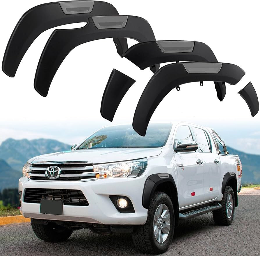 Matte Wheel Arch Set Fender Flares Toyota Hilux MK8 Revo 2015-2021 Invincible