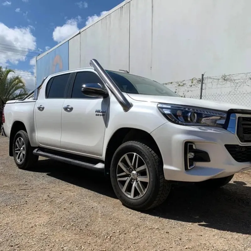 Silver Stainless Steel Snorkel For TOYOTA HILUX MK8 2015+ Raised Air Intake Revo
