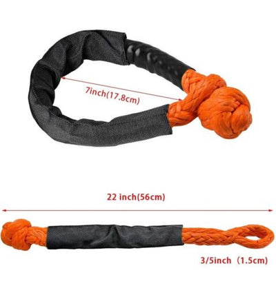 2x 17T Synthetic Soft Shackle 55cm Rugged Off Road Vehicle Recovery Heavy Duty