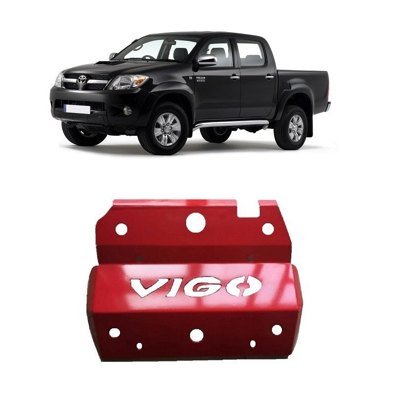 HEAVY DUTY Skid Plate for TOYOTA HILUX (2005-16) 3MM Steel Red Vigo Mk6 Mk7 4x4