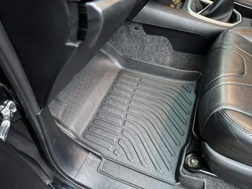 3D Custom Floor Mats TPE All Weather Car Liner For 5th Gen Ford Ranger (2019+) Double Cab (Manual & Automatic)