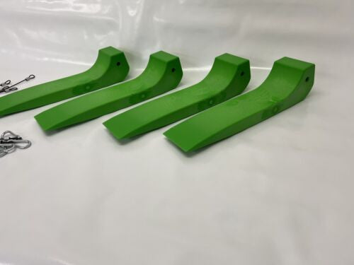 4x Wheel Skates Slippery Jims GREEN Tyre Tire Skids Set Recovery Towing Gear