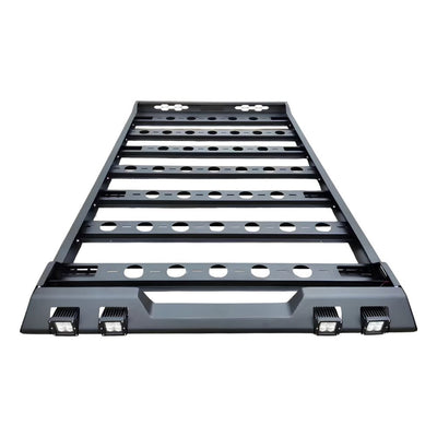 Steel Roof Cage 220 x 125cm Storage Utility Overland Roof Basket Rack with LED LIGHTS
