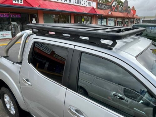 Aluminium Roof Rack for VW AMAROK (2010-2021) Double Cab Black Slim Factory Fit