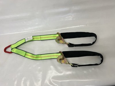 Brother Strap "Even Pull" Winching Recovery Trailer Axle Hook V Bridle D Ring