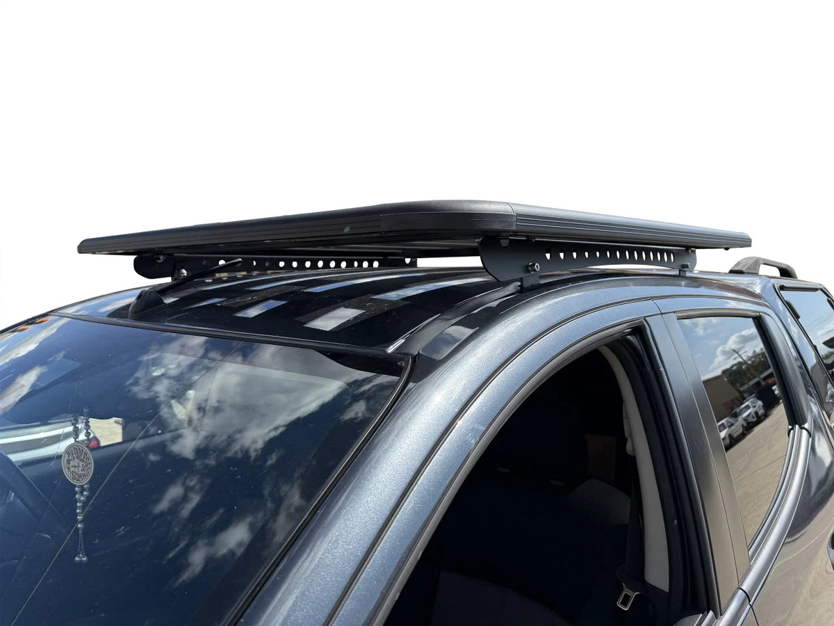 Aluminium Roof Rack for Mitsubishi L200 (2015-2021) Series 5 & 6 (MQ & MR) Black - Slim Factory Fitment