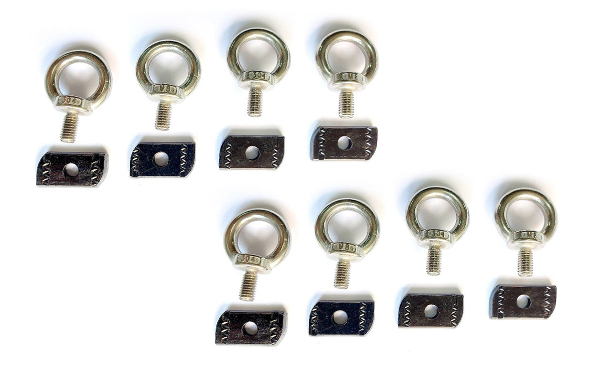Eye Bolt Tie Down For Aluminium Roof Rack Set of 8 Anchor Kit Cage Heavy Duty