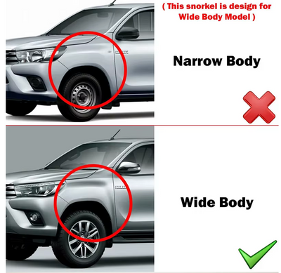Snorkel for Toyota Hilux Revo 2015-2026 2.4L 2.8L Raised Air Intake Off Road 4x4